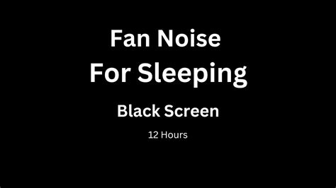 Fan Sound Black Screen Fall Asleep And Remain Sleeping Dark Screen