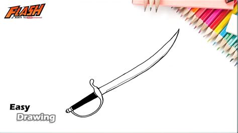 How To Draw Cutlass Sword YouTube