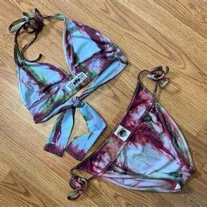 Lucky Brand Swim New Tie Dye Ruffle Tab Bikini Bottom S Poshmark