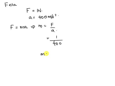 Solved Figure Below Shows An Objects Acceleration Versus Mass Graph