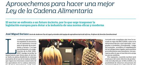 Aprovechemos Para Hacer Una Mejor Ley De La Cadena Alimentaria