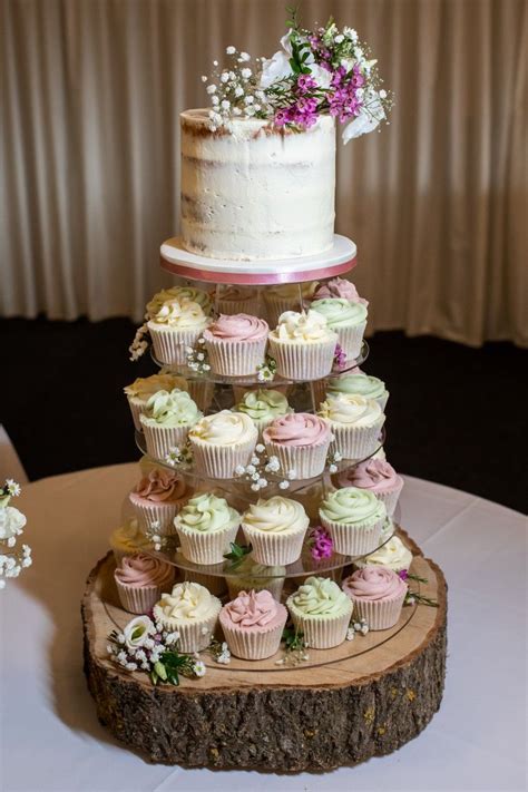 Rustic Cupcake Tower Wedding Cake Table Tiered Cakes Birthday