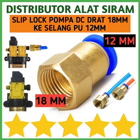 Jual Fitting Pneumatic M X Mm Nepel Pompa Dc Drat Mm Selang Pu