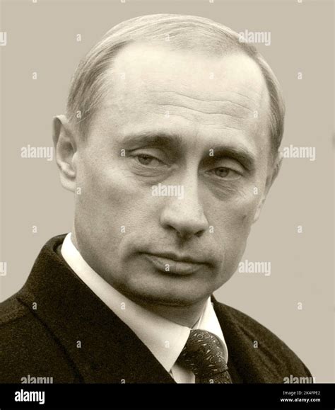 Vladimir Vladimirovich Putin Prime Minister Of Russia Black And White