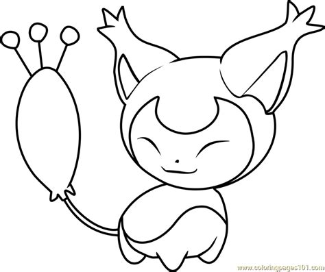 Skitty Pokemon Coloring Page for Kids - Free Pokemon Printable Coloring ...