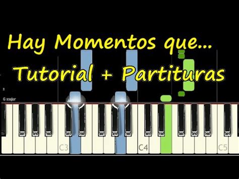 Hay Momentos Piano Tutorial Cover Facil Partitura Pdf Sheet Music