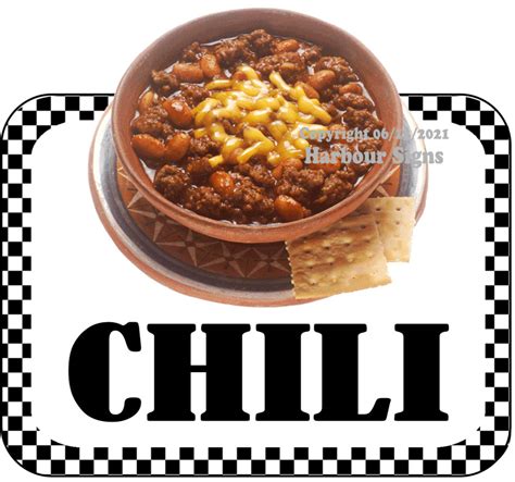 Chili Decal Soup Food Truck Concession Vinyl Sticker