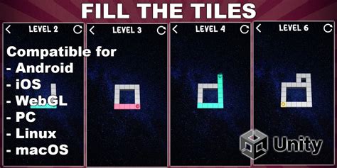 Fill The Tiles Unity Puzzle Game By NeonSpaceFighter Codester