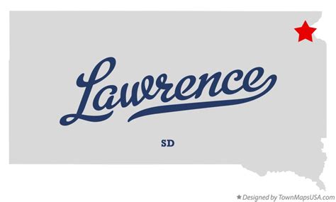 Map of Lawrence, Roberts County, SD, South Dakota