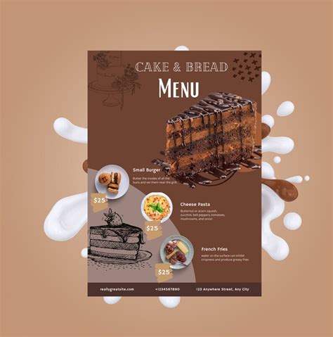 Bakery Menu Price List Template Canva Editable Bakery Price Etsy