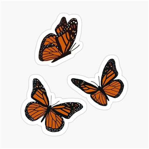 Monarch Butterflies Sticker For Sale By Ellanadboralski Tumblr