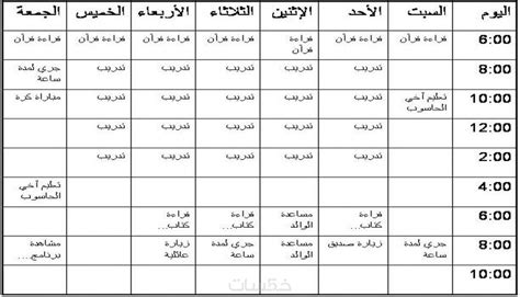 عمل جدول زمنى يومى لتنظيم الوقت الخاص بك ليوم واحد خمسات