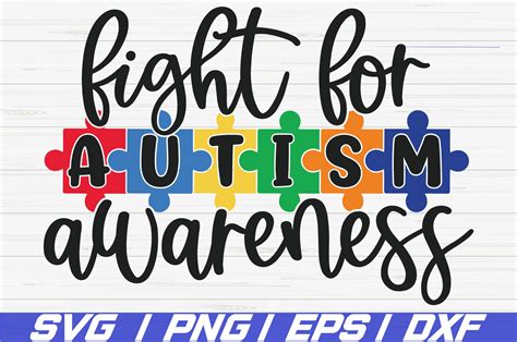 Fight For Autism Awareness Svg Cut Files Cricut Dxf 535919 Svgs Design Bundles