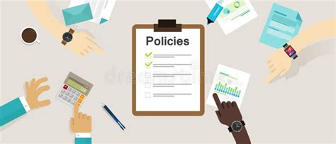 Policies Regulation Concept List Document Company Clipboard Stock