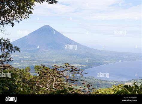 Concepción volcano view from Maderas volcano Ometepe Island