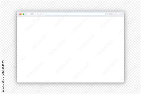 Flat Design Internet Browser Template On The Transparent Background