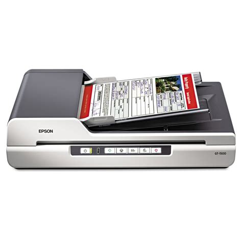 Epson GT-1500 Flatbed Color Image Scanner, 600dpi, Manual Paper Feeder ...