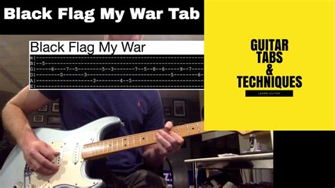 Black Flag My War Guitar Lesson Tutorial With Tabs My War Youtube