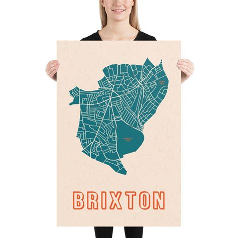 Brixton Map Print // Map of Brixton Print // Brixton Art Print - Etsy