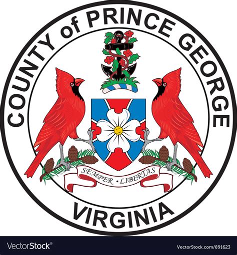 Prince georges county seal Royalty Free Vector Image