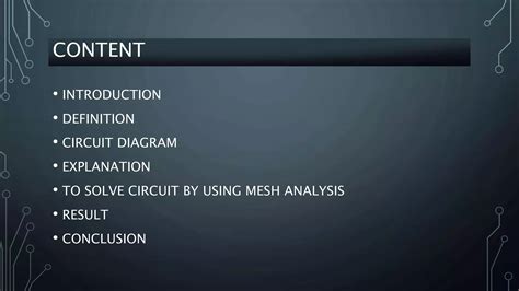 Mesh Analysis In Electric Circuits And Networks Pptx