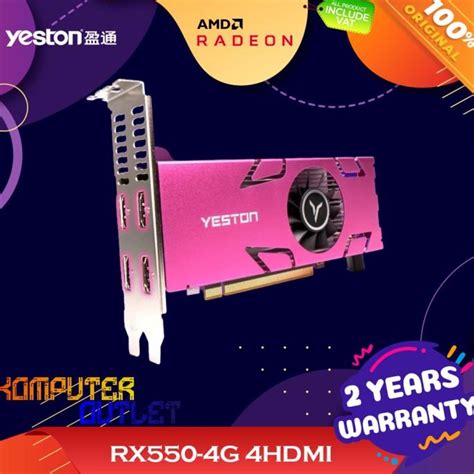 Jual Vga Yeston Radeon Rx 550 4Gb Gddr5 4 Hdmi Rx550 4G 4Hdmi Garansi