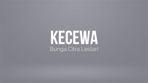 Bunga Citra Lestari Kecewa Karaoke YouTube