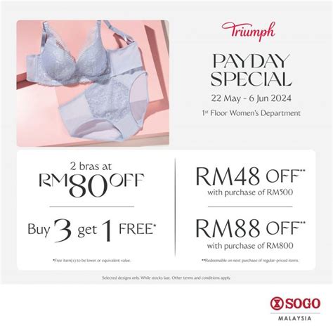 Triumph Sloggi Payday Sale At Sogo From May To June