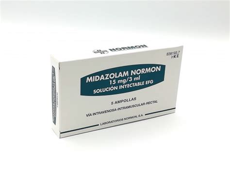 MIDAZOLAM NORMON 5 MG ML SOLUCIÓN INYECTABLE Y PARA PERFUSIÓN EFG 5