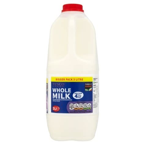 Tesco Full Fat Milk 3Ltr - Tesco Groceries