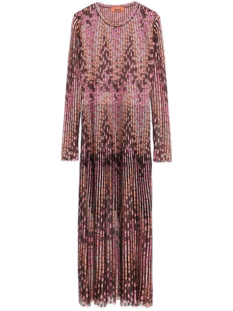 Missoni Zigzag Midi Dress Pink Farfetch