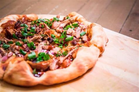 Homemade Pizza With Duck Confit Red And Green Onions And Hoisin • R