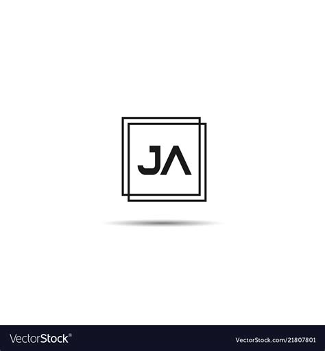 Initial Letter Ja Logo Template Design Royalty Free Vector