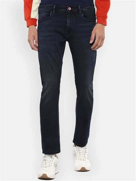 Louis Philippe Jeans Men Navy Blue Slim Fit Jeans Price History