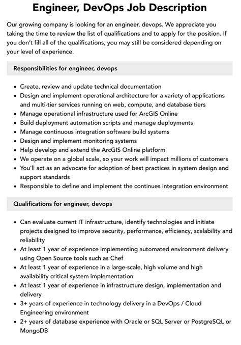 Engineer Devops Job Description Velvet Jobs