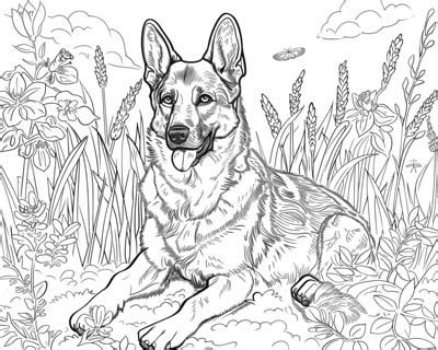 German Shepherd Coloring Pages