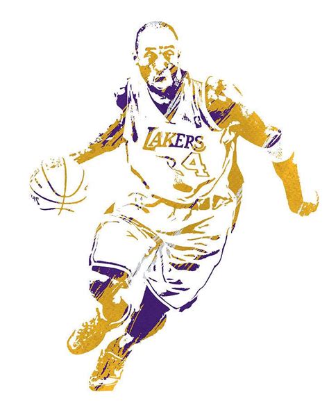 Kobe Bryant Mixed Media - Kobe Bryant Los Angeles Lakers Watercolor ...