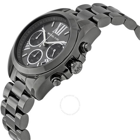 Michael Kors Bradshaw Grey Dial Chronograph Gunmetal Tone Ladies Watch Mk6249 Bradshaw