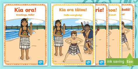 Māori Greetings Te Reo Posters Including Morena And More