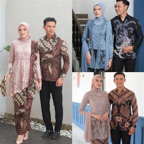 Jual Kebaya Wisuda Couple Free Selendang Modern Lamaran Kebaya Simple