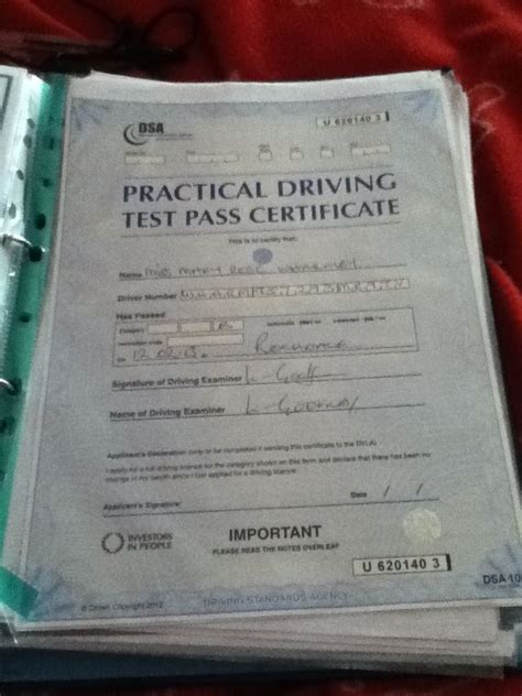 This Is My Practical Driving Test Pass Certificate 120213 Driving Test Goal Board Driving