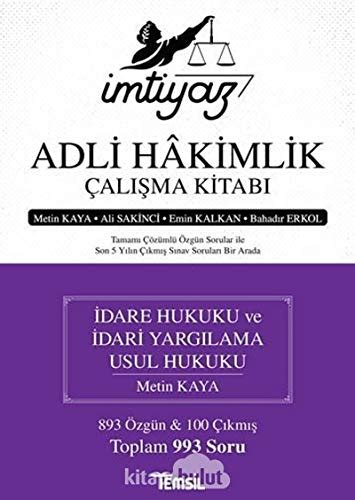 İmtiyaz Adli Hakimlik Çalışma Kitabı İdare Hukuku ve İdari Yargılama