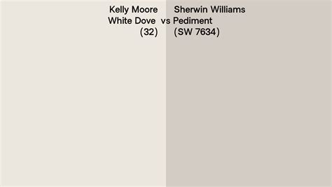 Kelly Moore White Dove Vs Sherwin Williams Pediment Sw Side