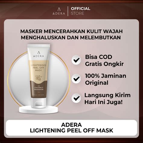 Jual Adera Masker Wajah Lightening Peel Off Mask Muka Mencerahkan Kulit