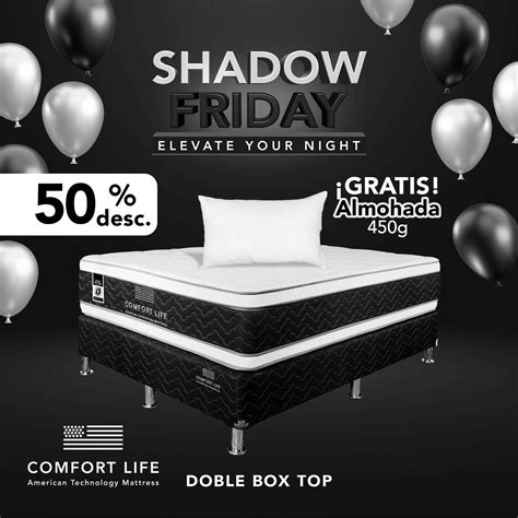 Camas Y Colchones Comfort Life Shadow Doble Box Top Nuevo El Ofertero