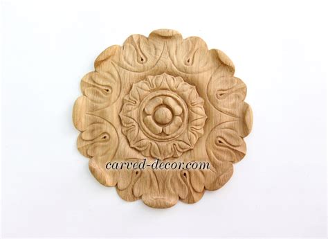 Decorative wooden rosettes appliques for sale