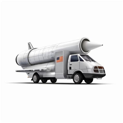 Premium AI Image | Futuristic NASA Rocket Truck Jet Delivery on White ...