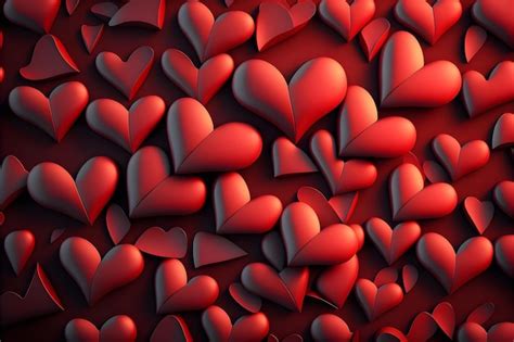 Premium Photo | Red Heart shapes for valentines day background