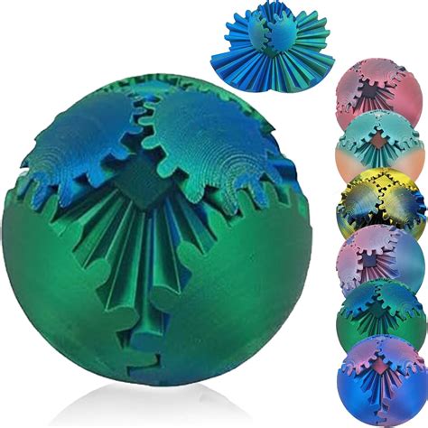 MEUDQU Gear Ball 3D Printed Gear Ball Spin Ball Or Cube Fidget Toy