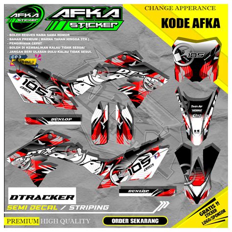 Jual Decal Sticker Kawasaki Dtracker Papan No Crf Full Body Motif